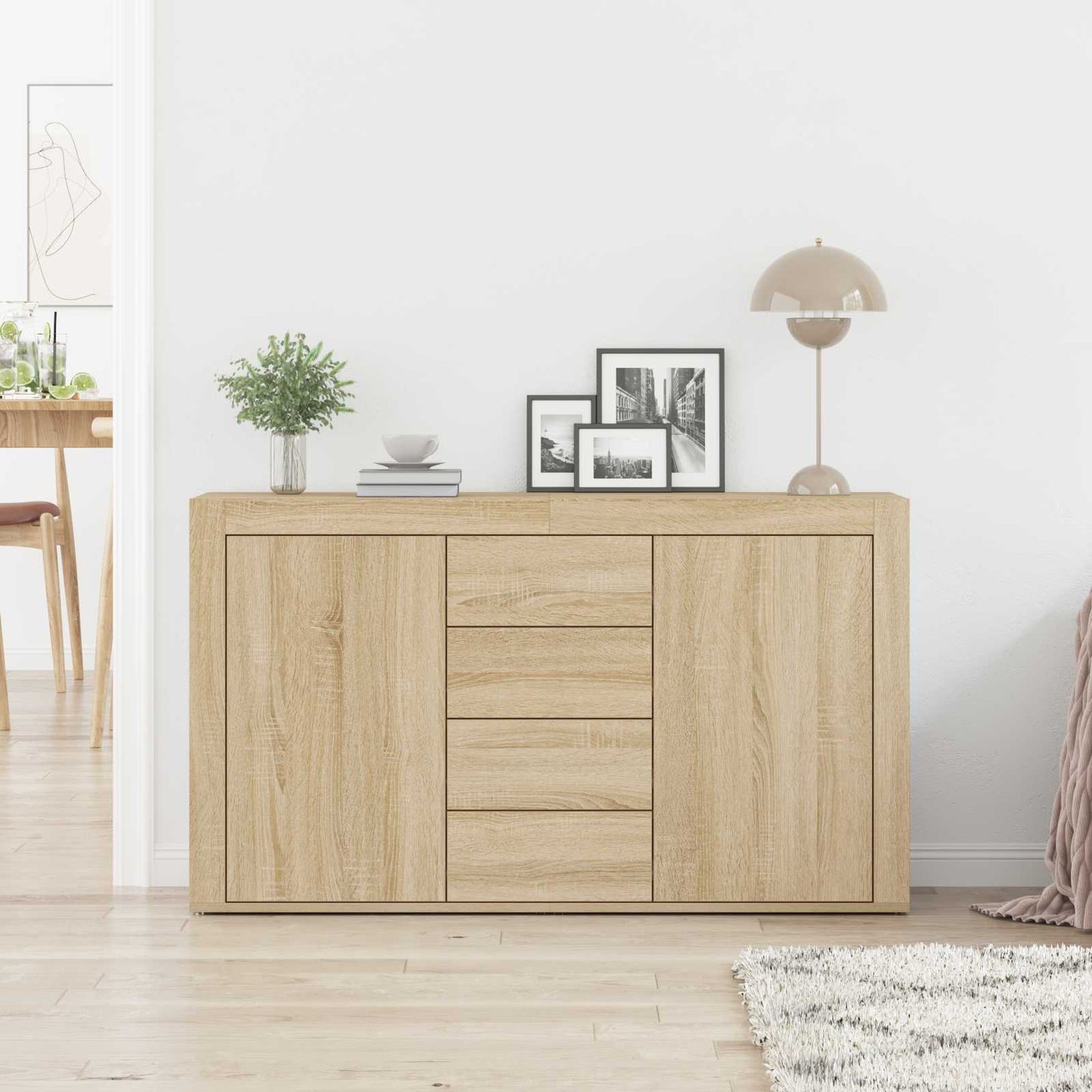 Serviesskap Sonoma eik 120 x 36 x 69 cm Konstruert tre