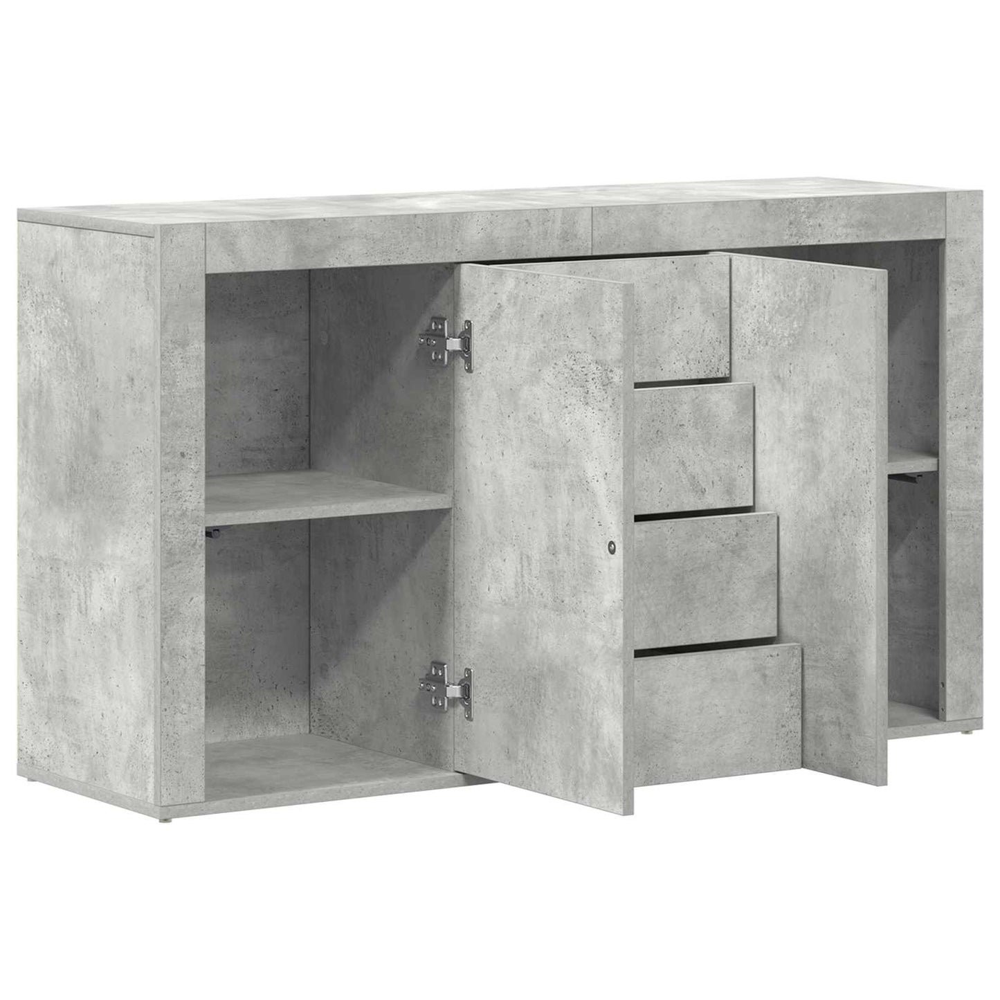 Serviesskap med skuff Betonggrå 120 x 36 x 69 cm Konstruert tre