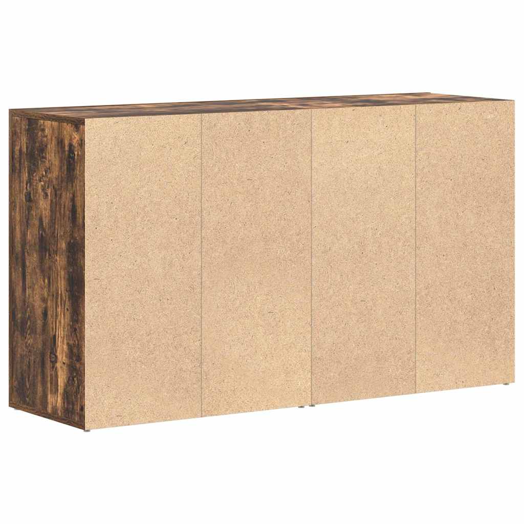 Serviesskap med skuff Røkt eik 120 x 36 x 69 cm Konstruert tre vidaXL