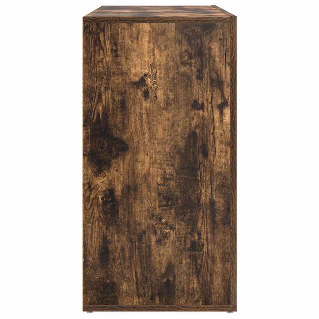 Serviesskap med skuff Røkt eik 120 x 36 x 69 cm Konstruert tre vidaXL