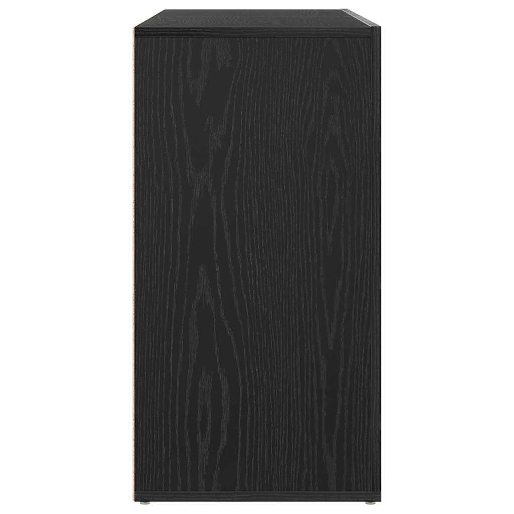 Serviesskap med skuff Svart Eik 120 x 36 x 69 cm Konstruert tre vidaXL