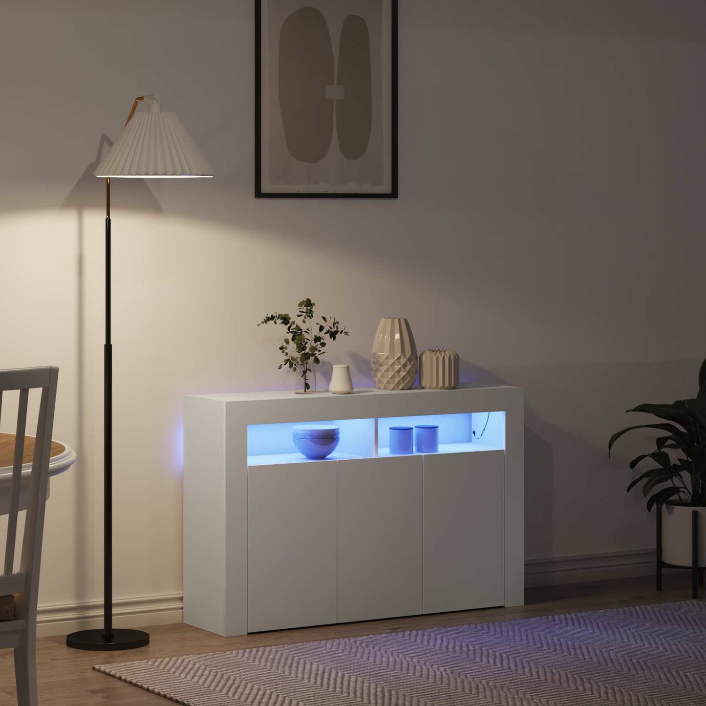 Serviesskap Hvit 116 x 30 x 75 cm Konstruert tre