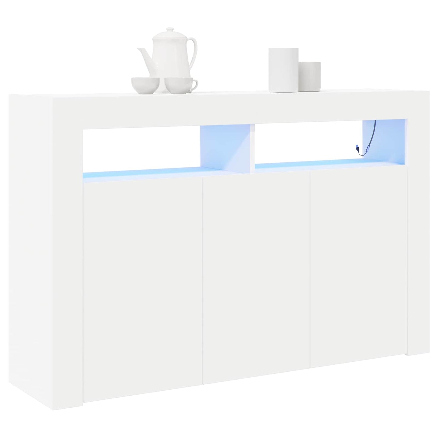 Serviesskap Hvit 116 x 30 x 75 cm Konstruert tre