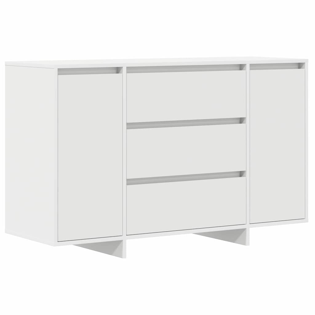 Serviesskap med skuff Hvit 120 x 41 x 75 cm Konstruert tre