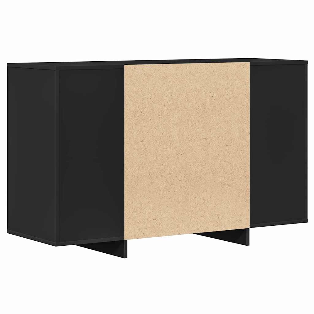 Serviesskap med skuff Svart 120 x 41 x 75 cm Konstruert tre