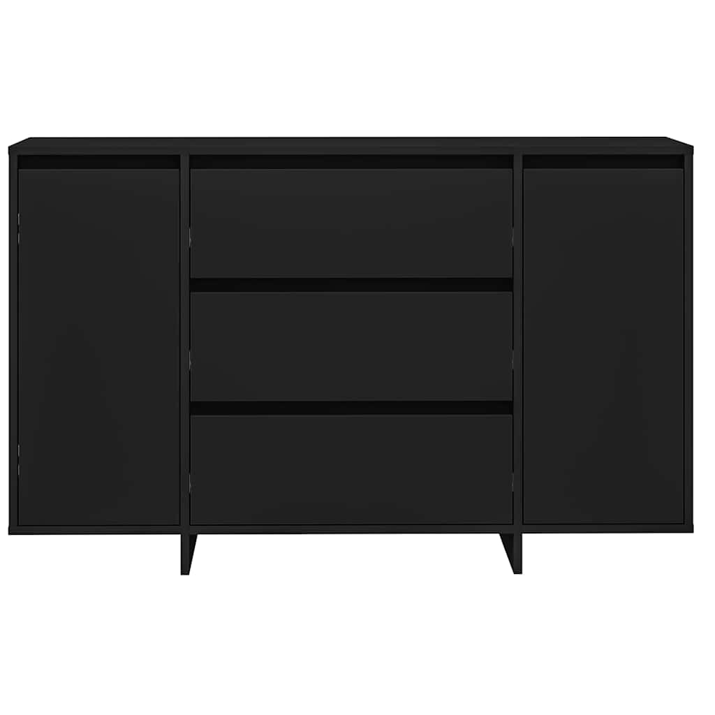 Serviesskap med skuff Svart 120 x 41 x 75 cm Konstruert tre