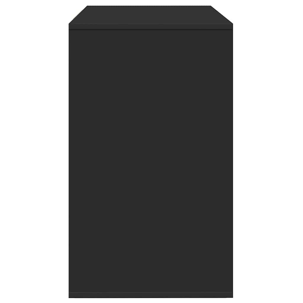 Serviesskap med skuff Svart 120 x 41 x 75 cm Konstruert tre