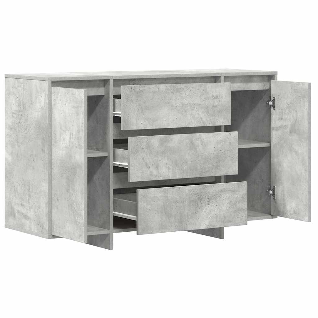 Serviesskap med skuff Betonggrå 120 x 41 x 75 cm Konstruert tre