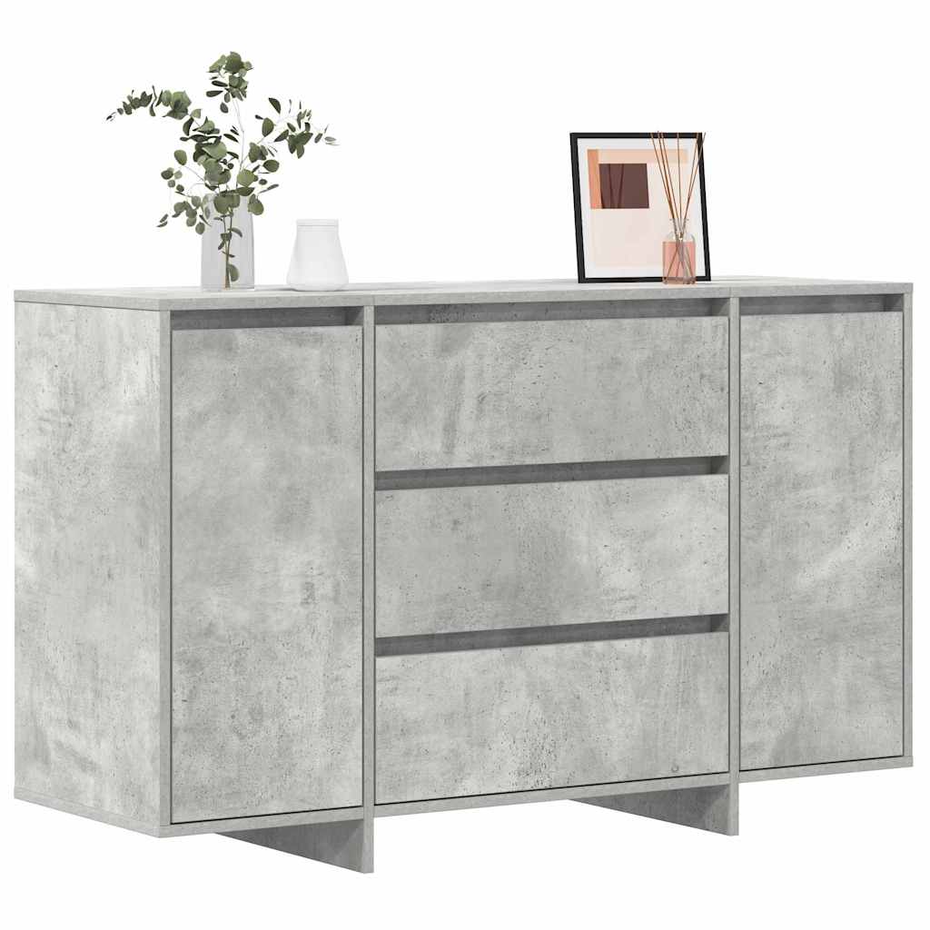 Serviesskap med skuff Betonggrå 120 x 41 x 75 cm Konstruert tre