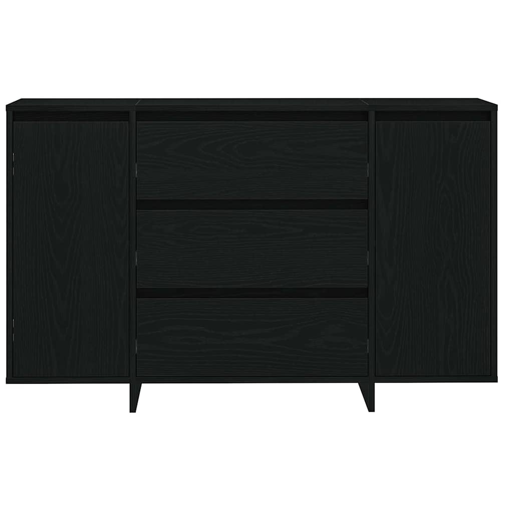 Serviesskap med skuff Svart Eik 120 x 41 x 75 cm Konstruert tre