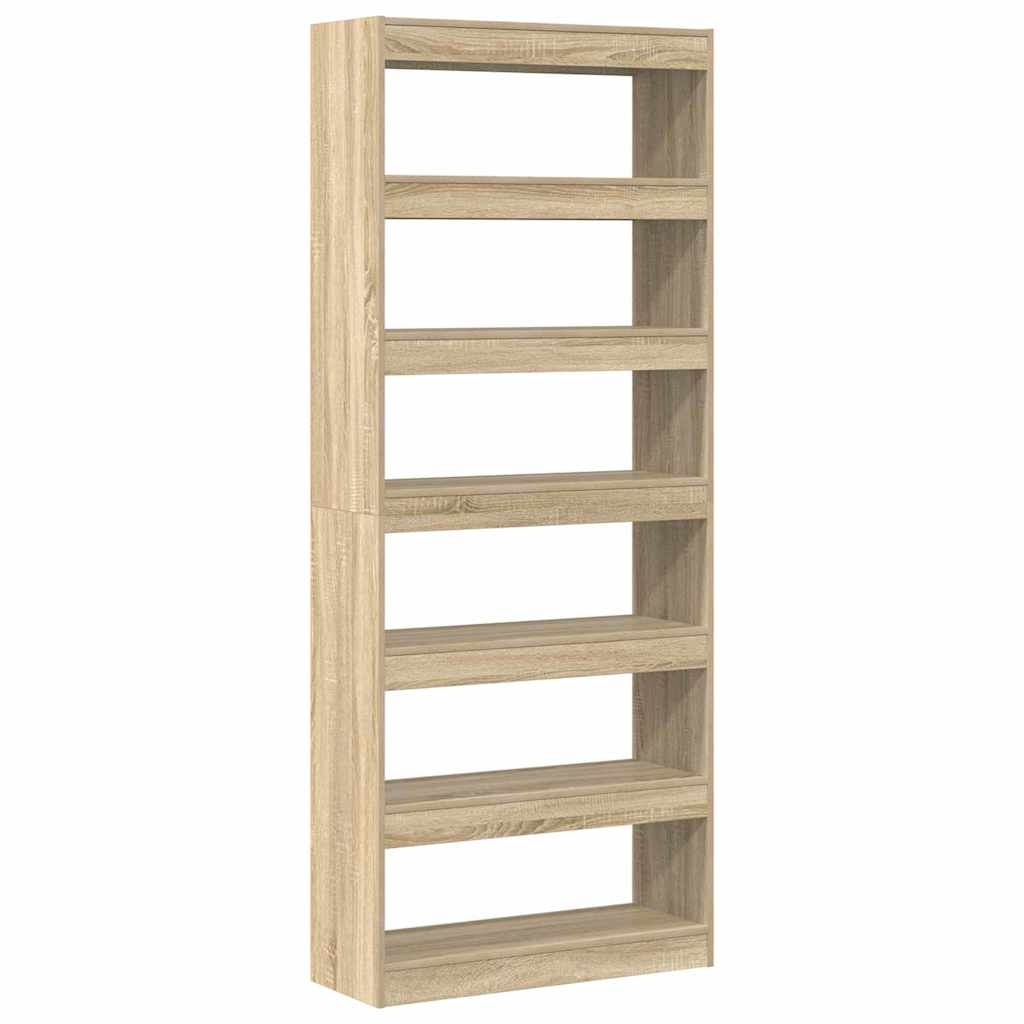 Bokskap med hylle Sonoma eik 80 x 30 x 198 cm Konstruert tre