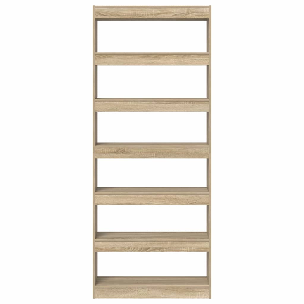 Bokskap med hylle Sonoma eik 80 x 30 x 198 cm Konstruert tre