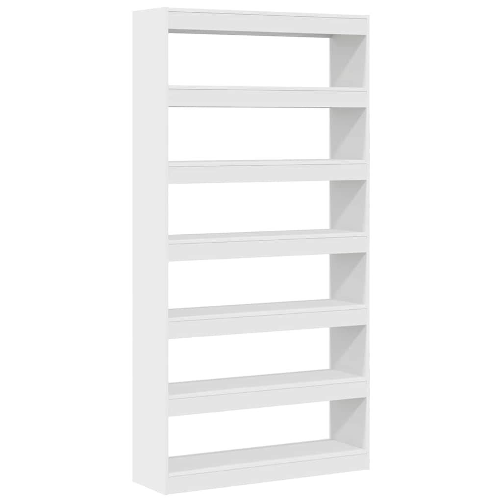Bokskap Hvit 100 x 30 x 198 cm Konstruert tre
