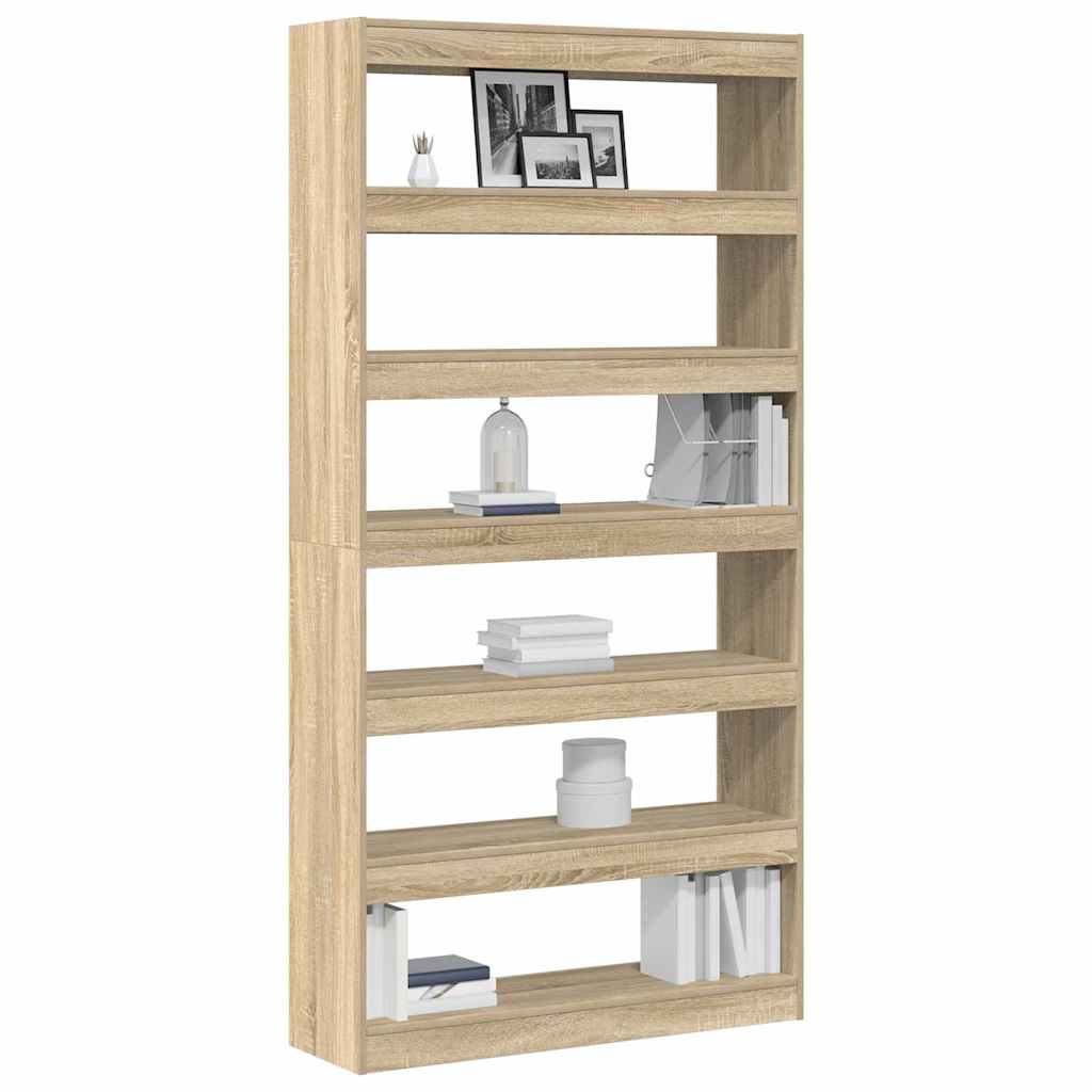 Bokskap Sonoma eik 100 x 30 x 198 cm Konstruert tre