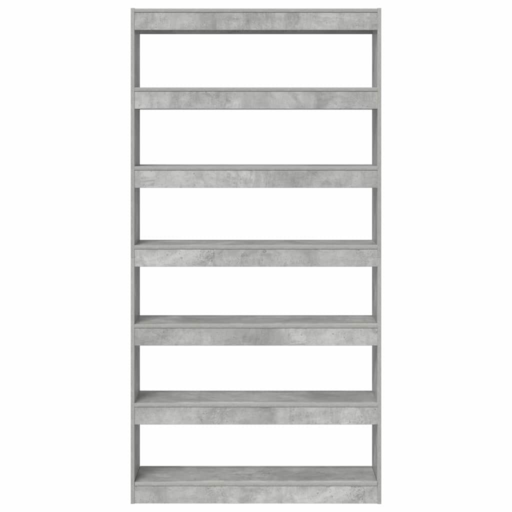 Bokskap Betonggrå 100 x 30 x 198 cm Konstruert tre