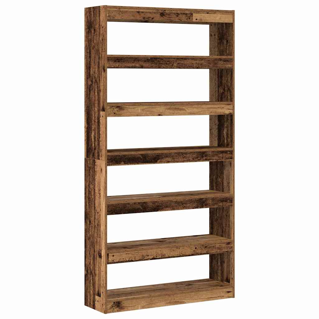 Bokskap 6 nivåer 100 x 30 x 198 cm Konstruert tre Avfallstre