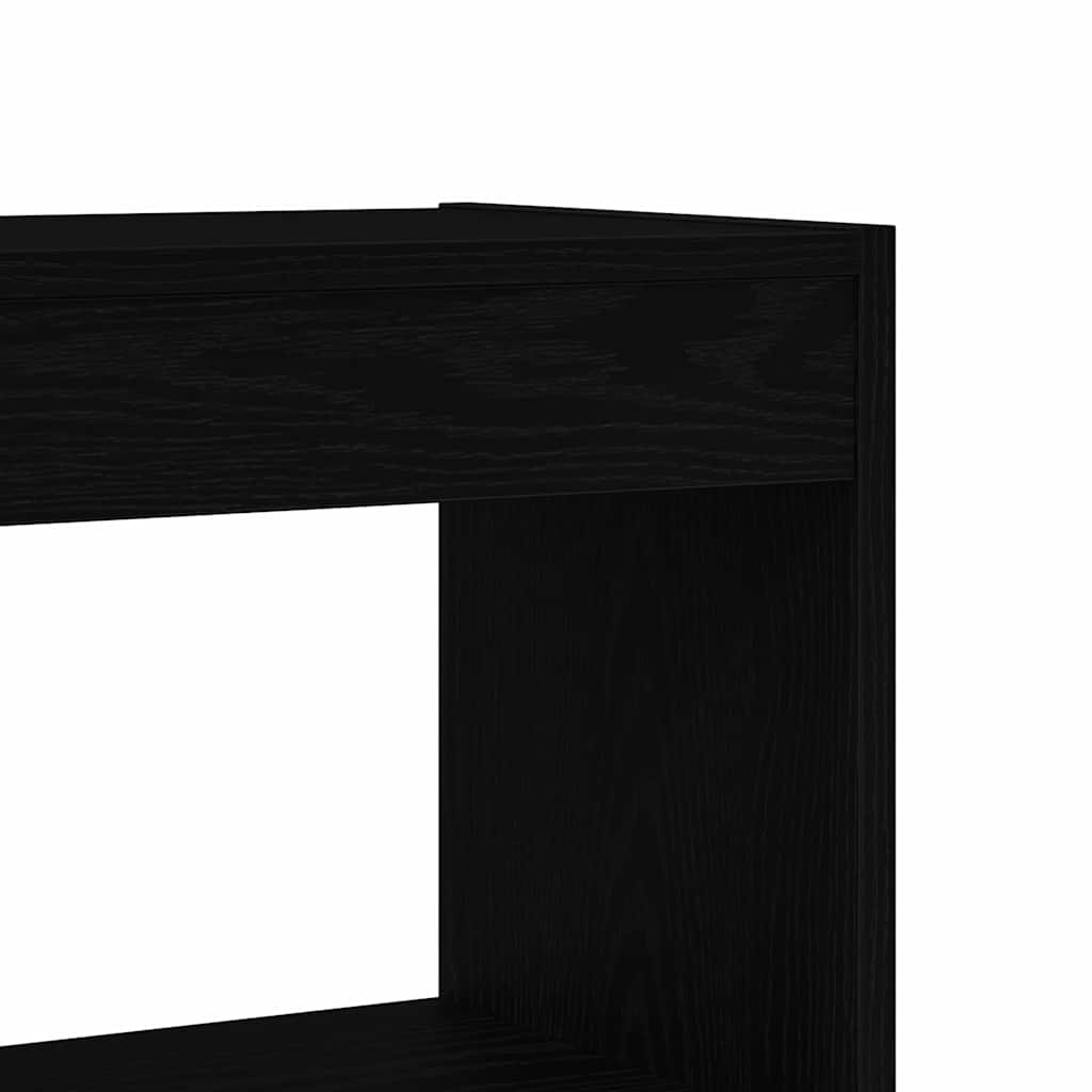 Bokskap Svart Eik 100 x 30 x 198 cm Konstruert tre