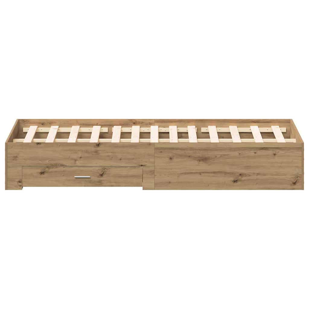Sengestamme med skuff Artisan Eik 180 x 200 cm Konstruert tre