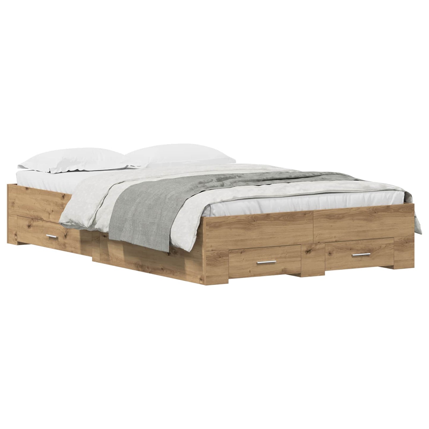 Sengestamme med skuff Artisan Eik 120 x 200 cm Konstruert tre