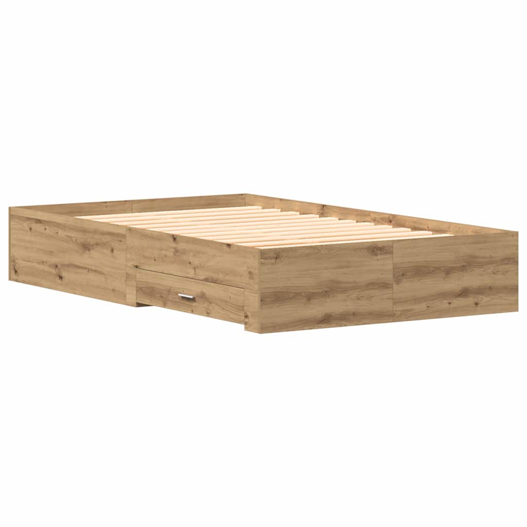 Sengestamme med skuff Artisan Eik 120 x 200 cm Konstruert tre