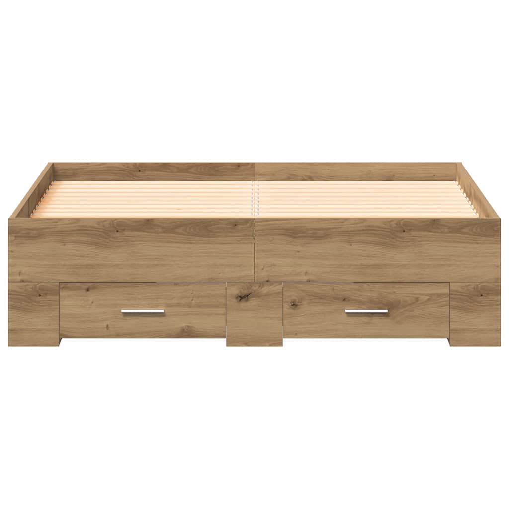 Sengestamme med skuff Artisan Eik 120 x 200 cm Konstruert tre