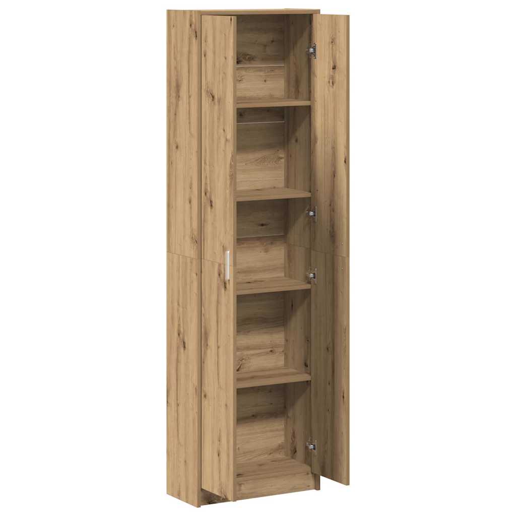 Garderobeskap Artisan Eik 55 x 25 x 189 cm Konstruert tre vidaXL