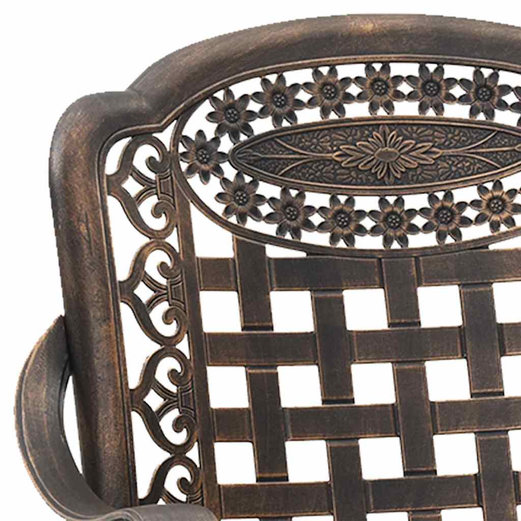 Hage Stol 2 pcs Bronse 55 x 56,5 x 91cm Aluminium