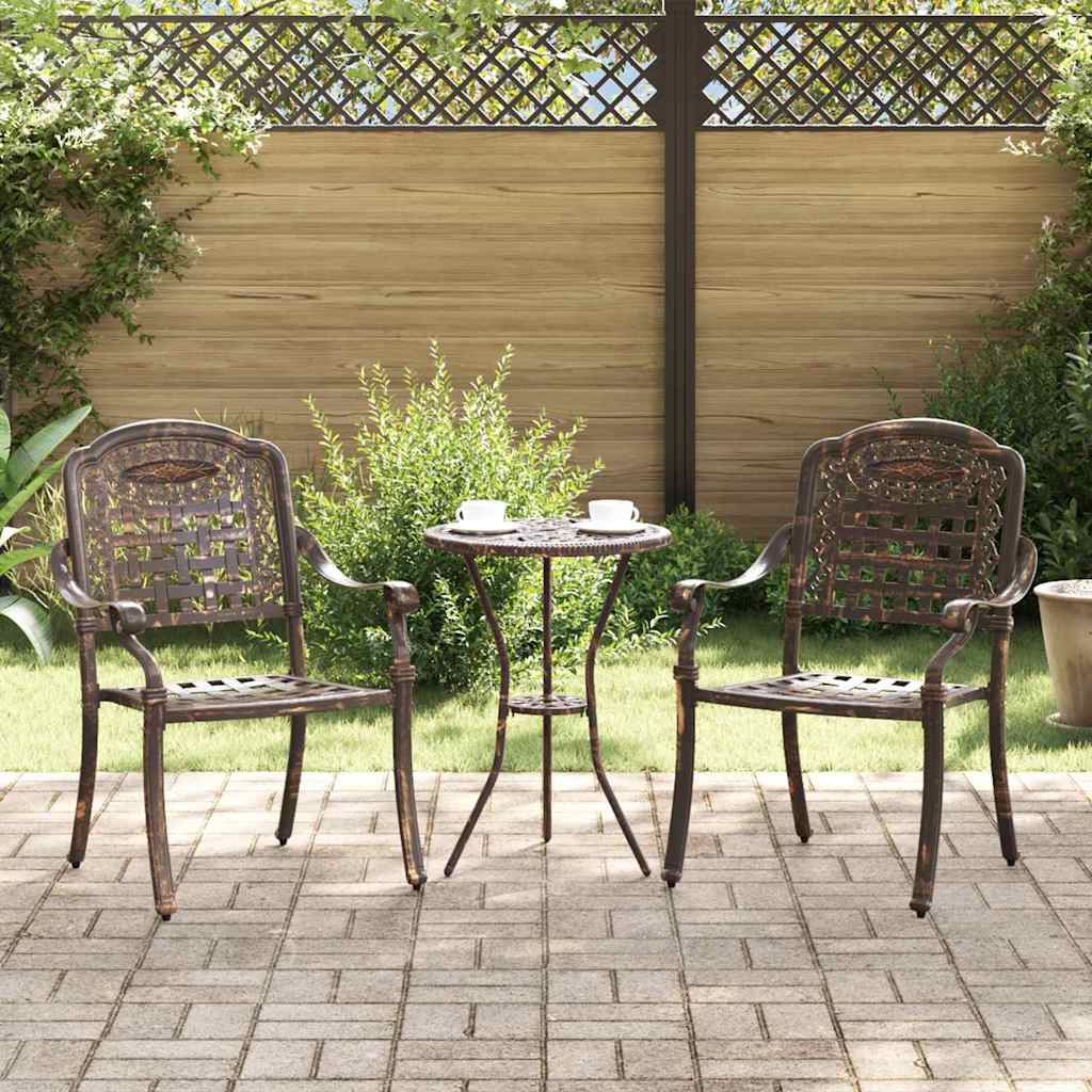 Hage Stol 2 pcs Bronse 55 x 56,5 x 91cm Aluminium