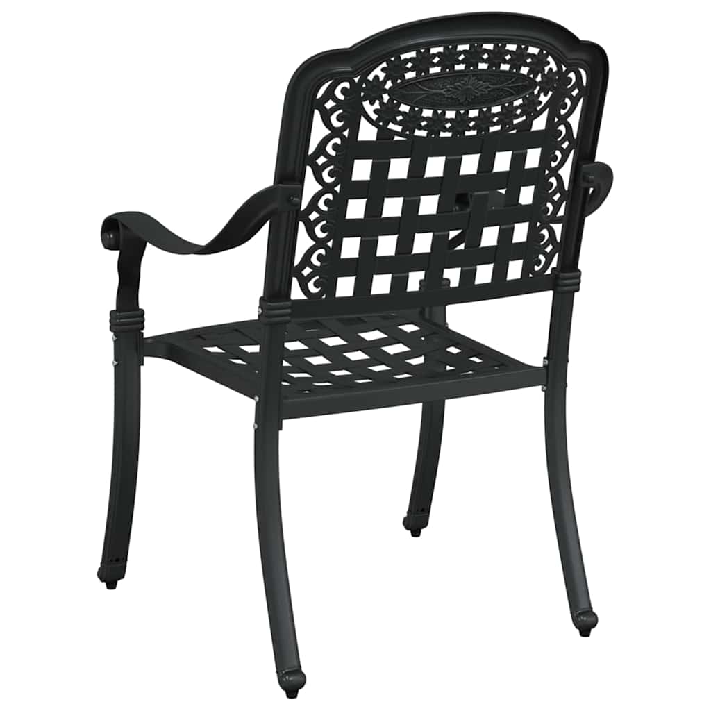 Hage Stol 2 pcs Svart 55 x 56,5 x 91cm Aluminium