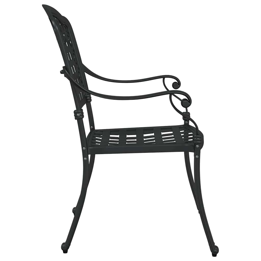 Hage Stol 2 pcs Svart 55 x 56,5 x 91cm Aluminium