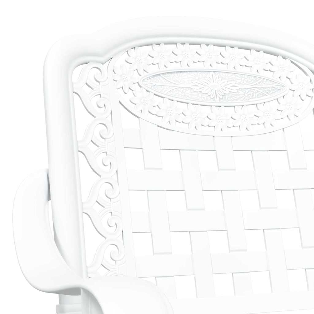 Hage Stol 2 pcs Hvit 55 x 56.5 x 91cm Aluminium