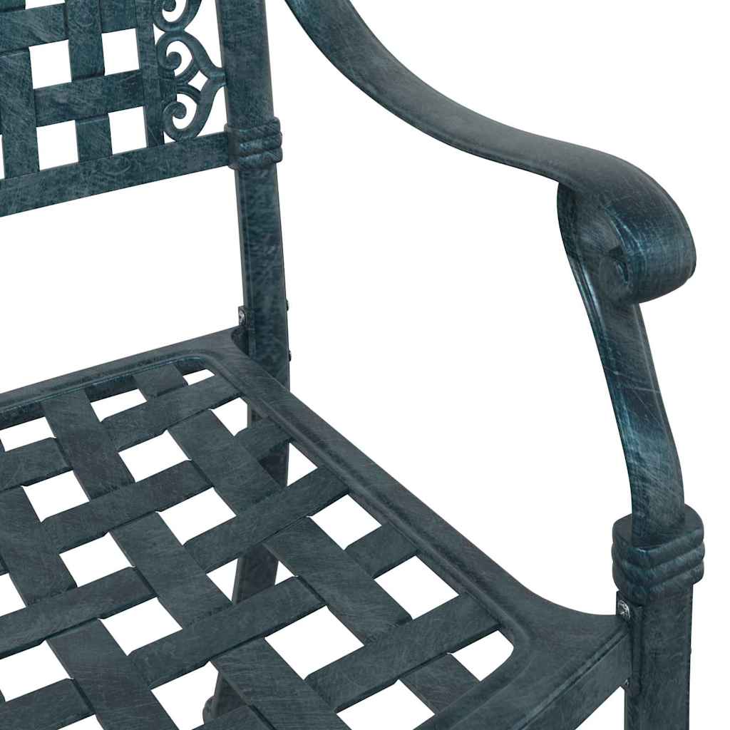 Hage Stol 2 pcs grønn 55 x 56,5 x 91cm Aluminium