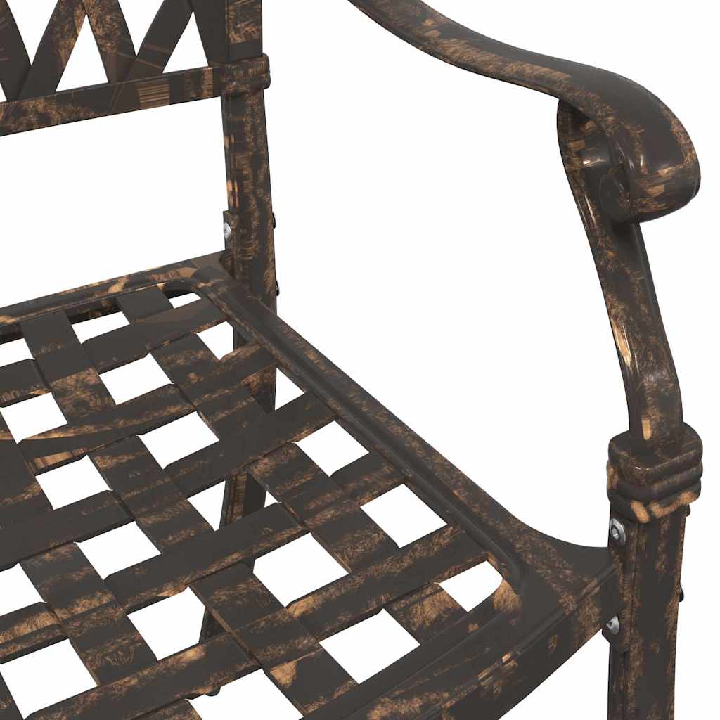 Hage Stol 2 pcs Bronse 56 x 55 x 92.5cm Aluminium