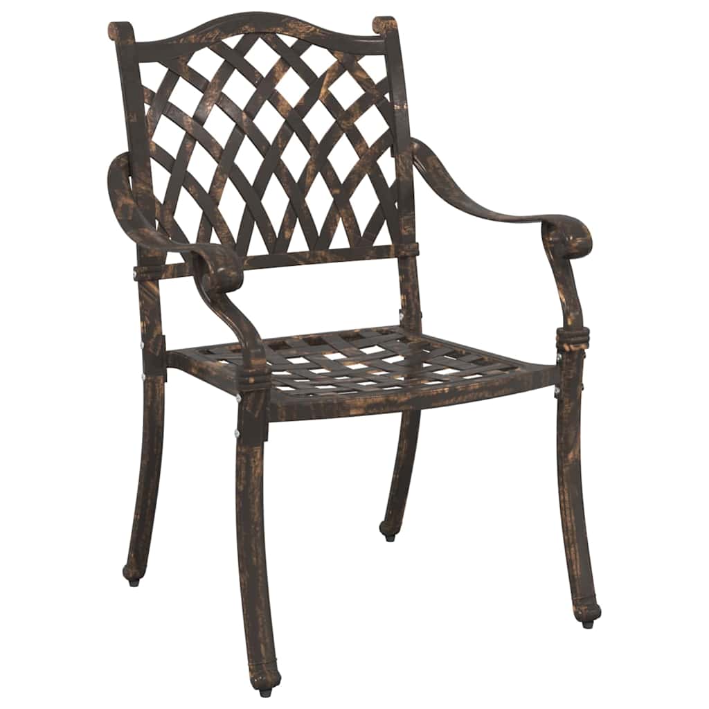 Hage Stol 2 pcs Bronse 56 x 55 x 92.5cm Aluminium