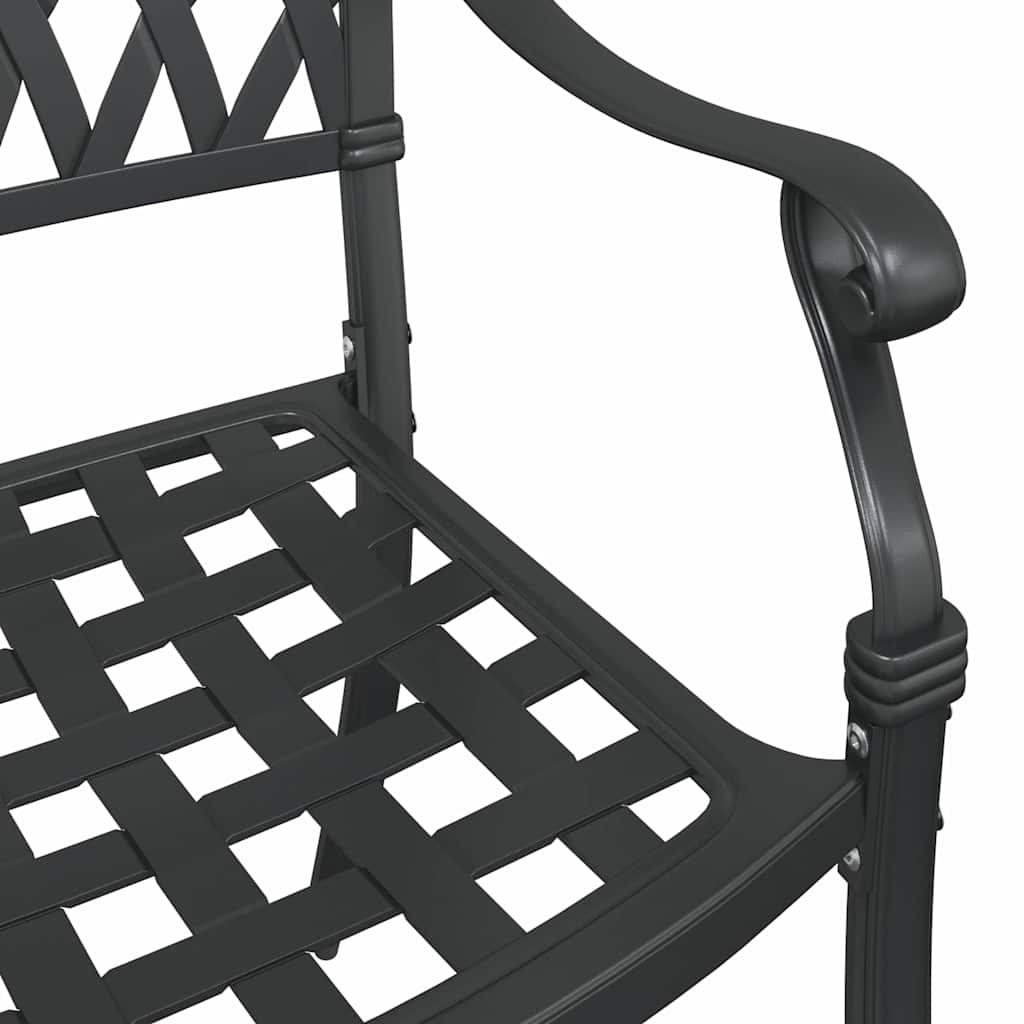 Hage Stol 2 pcs Svart 56 x 55 x 92.5cm Aluminium vidaXL