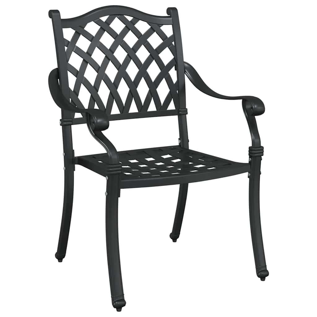Hage Stol 2 pcs Svart 56 x 55 x 92.5cm Aluminium vidaXL
