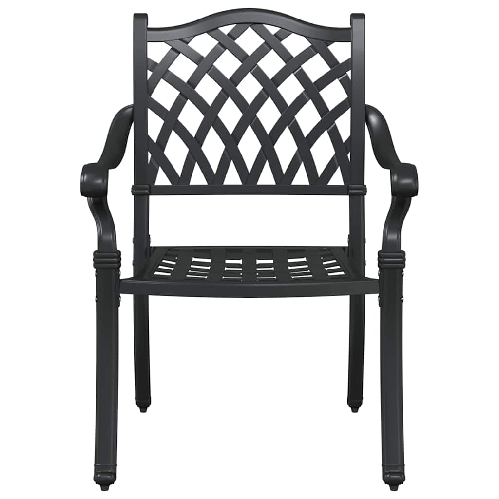 Hage Stol 2 pcs Svart 56 x 55 x 92.5cm Aluminium vidaXL