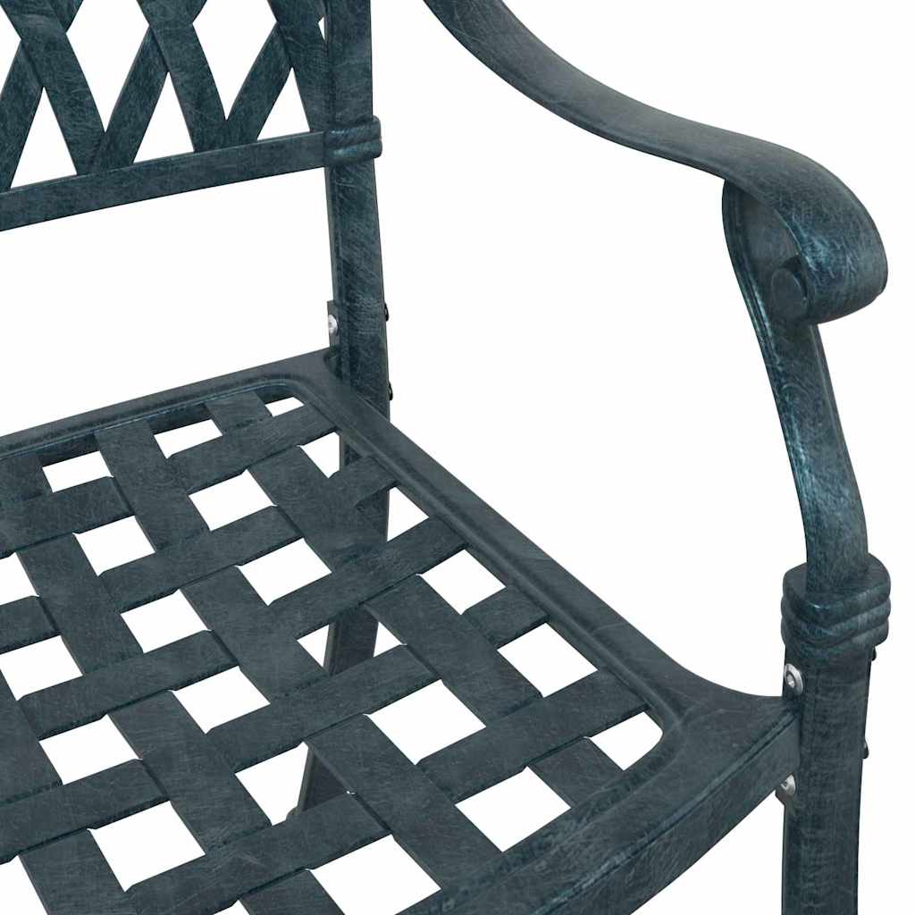 Hage Stol 2 pcs grønn 56 x 55 x 92.5cm Aluminium