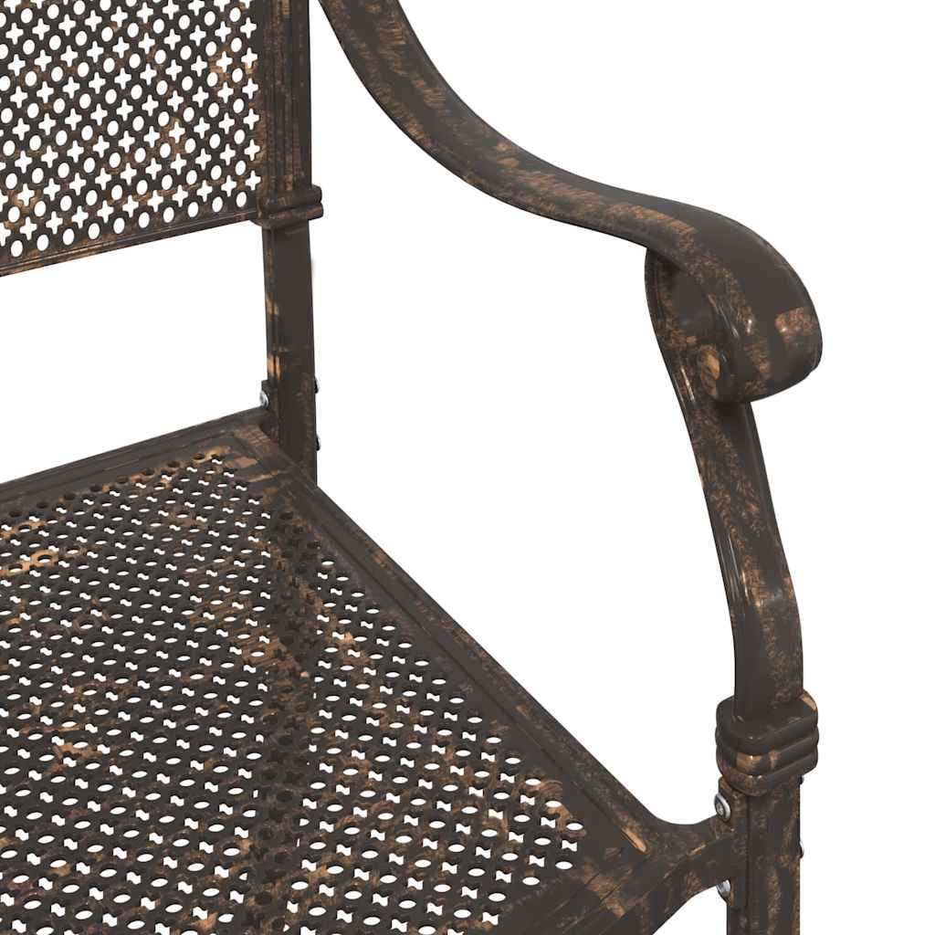 Hage Stol 2 pcs Bronse 55 x 55 x 92,5cm Aluminium