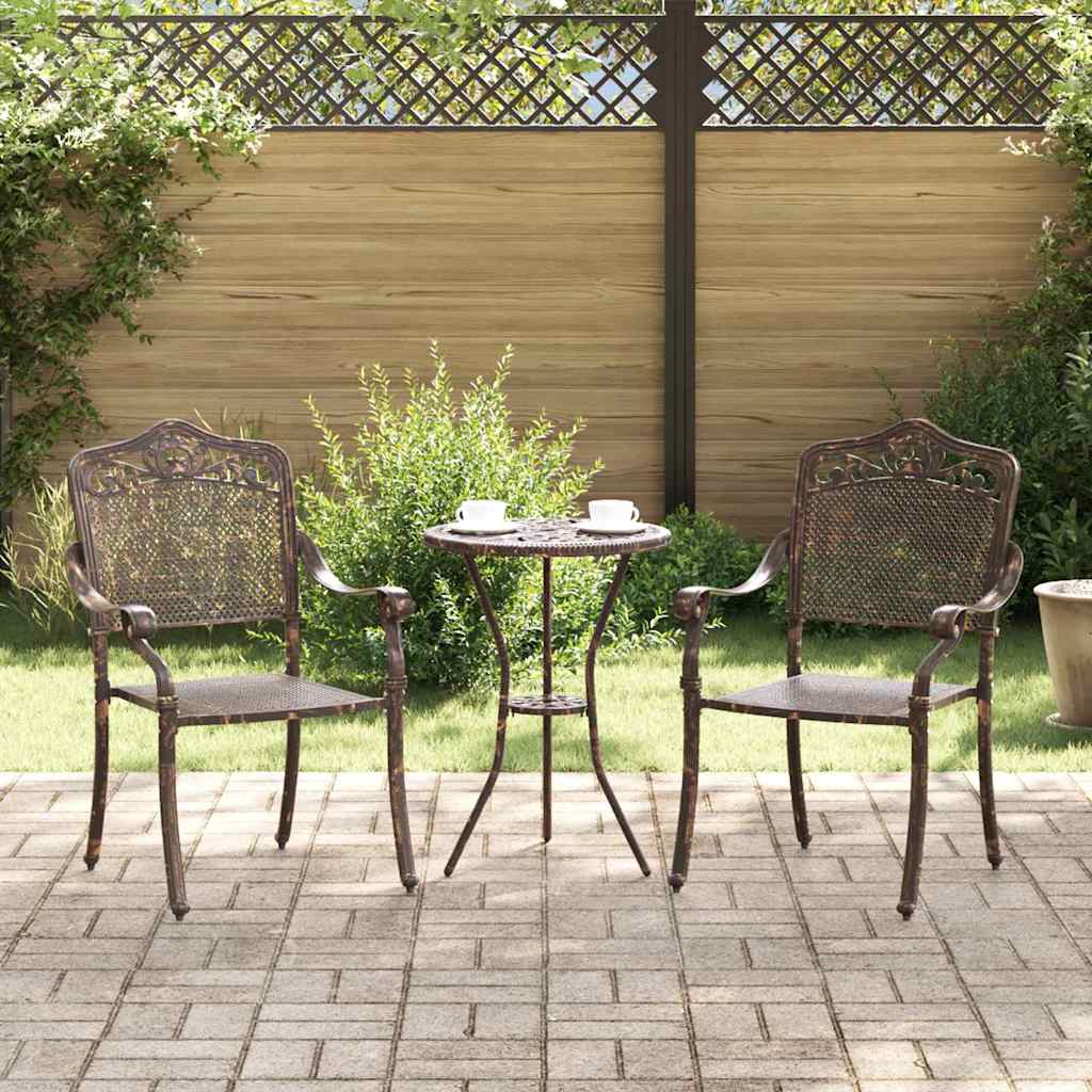 Hage Stol 2 pcs Bronse 55 x 55 x 92,5cm Aluminium