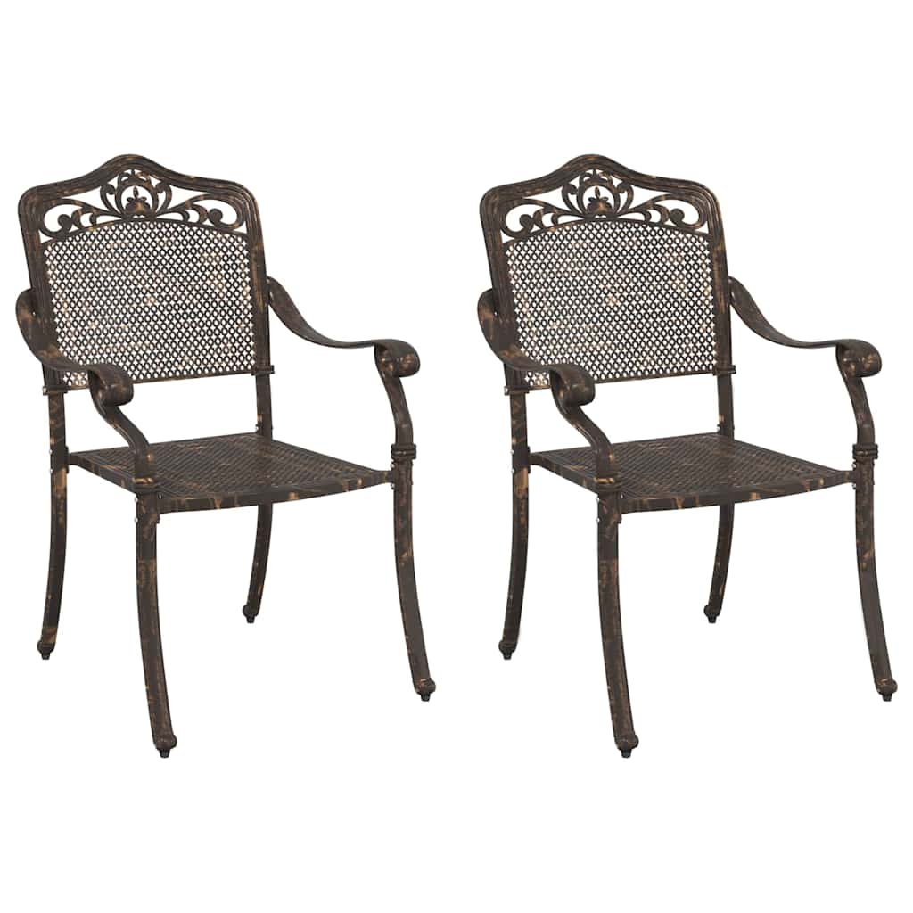 Hage Stol 2 pcs Bronse 55 x 55 x 92,5cm Aluminium