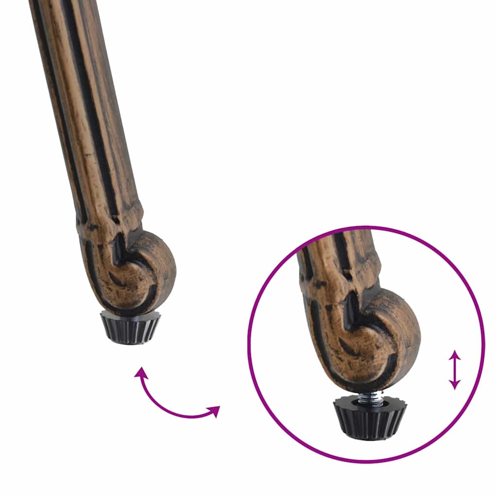 Hage Stol 2 pcs Bronse 55 x 56.5 x 91cm Aluminium