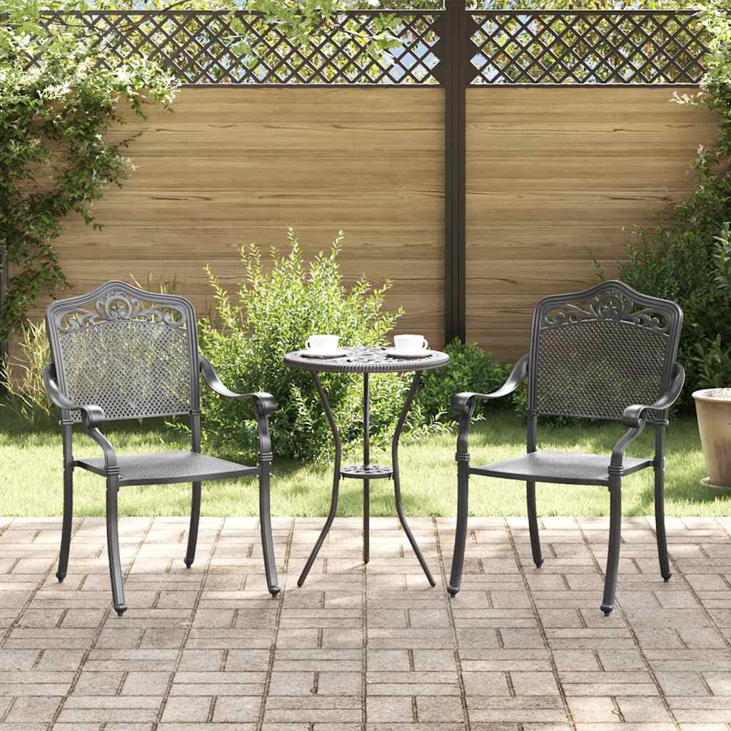 Hage Stol 2 pcs Svart 55 x 55 x 92,5cm Aluminium