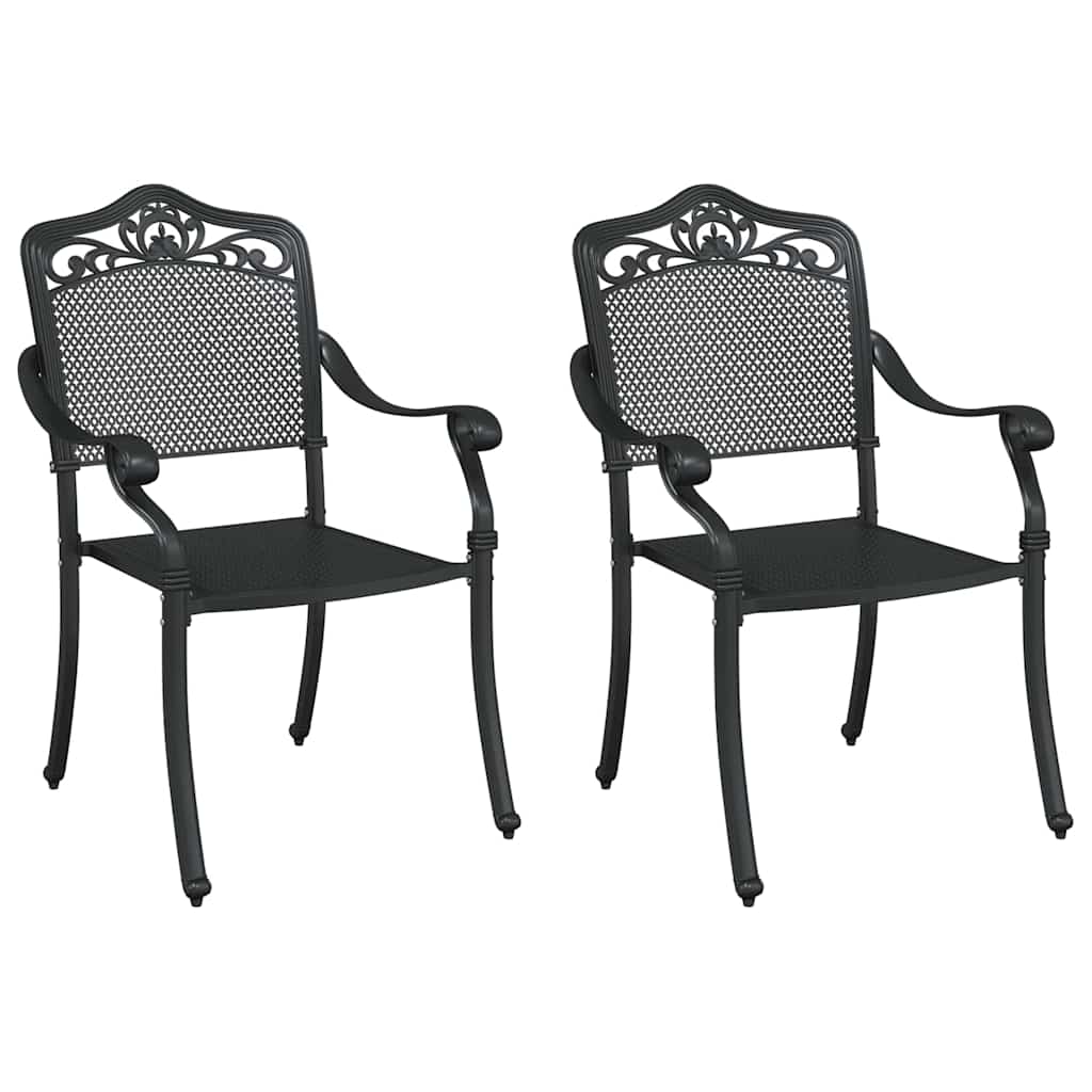 Hage Stol 2 pcs Svart 55 x 55 x 92,5cm Aluminium