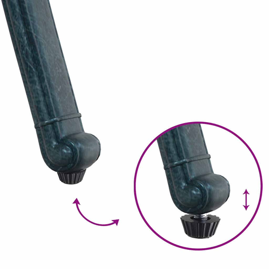 Hage Stol 2 pcs grønn 55 x 56.5 x 91cm Aluminium