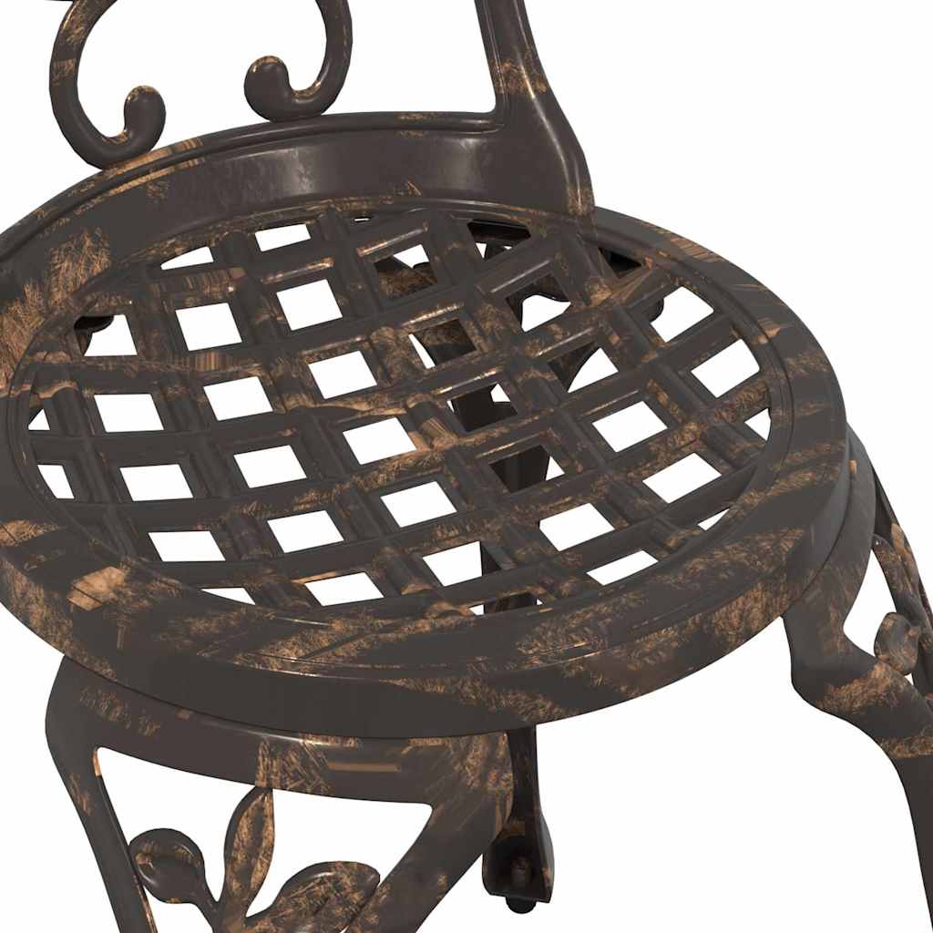 Hage Bistro Sett 3 pcs Bronse Aluminium