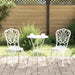 Hage Bistro Sett 3 pcs Hvit Aluminium