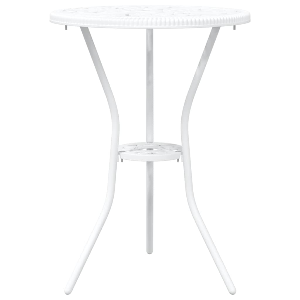 Hage Bistro Sett 3 pcs Hvit Aluminium