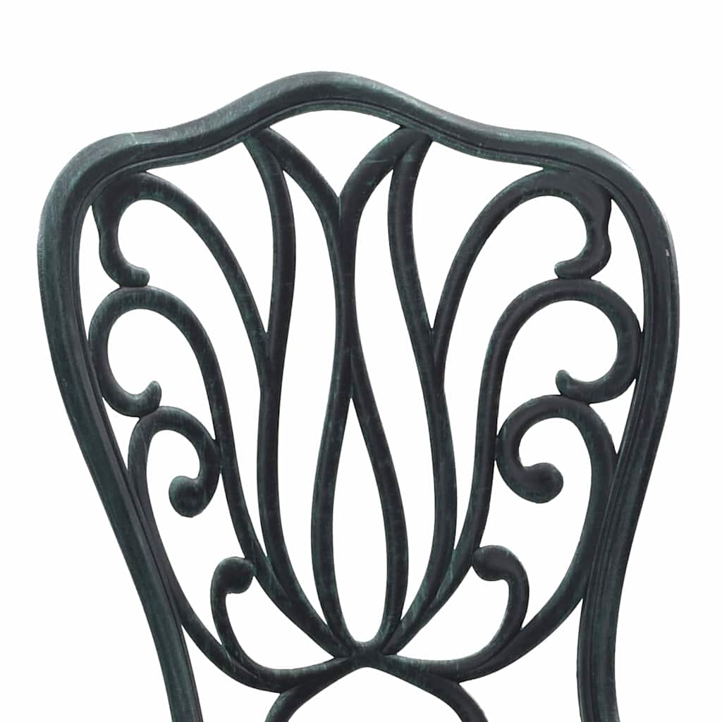 Hage Bistro Sett 3 pcs grønn Aluminium
