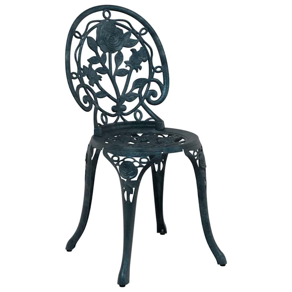 Hage Bistro Sett 3 pcs grønn Aluminium